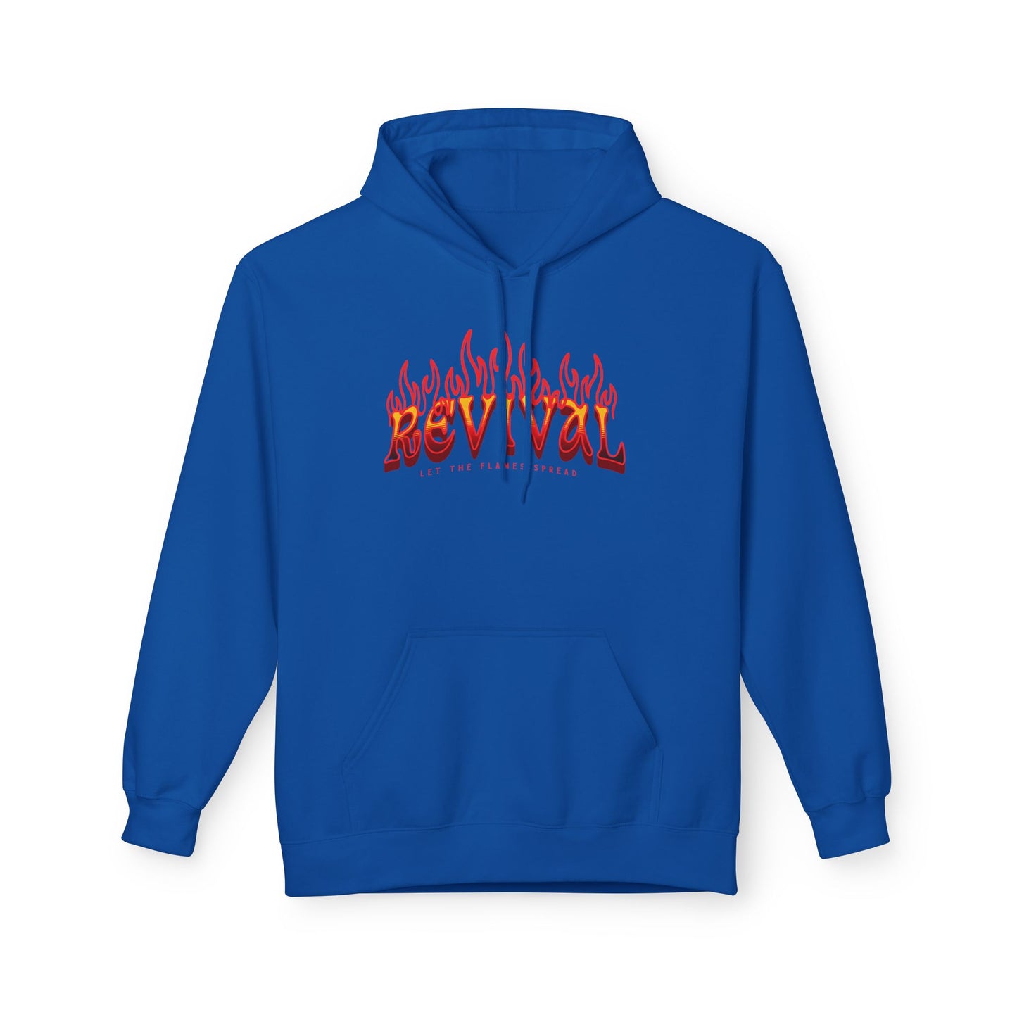 Revival Flame Fleece Hoodie - Unisex Outdoor Hoodie for Passionate Living