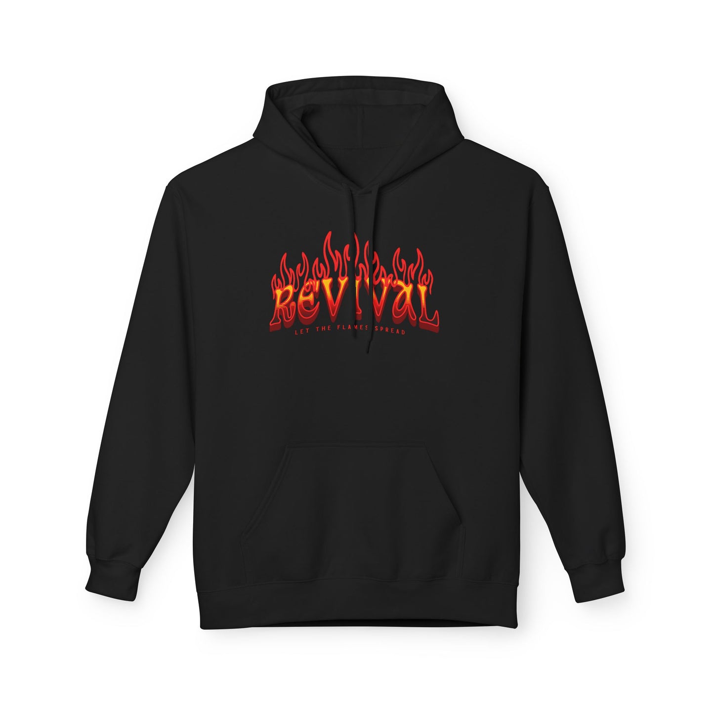 Revival Flame Fleece Hoodie - Unisex Outdoor Hoodie for Passionate Living