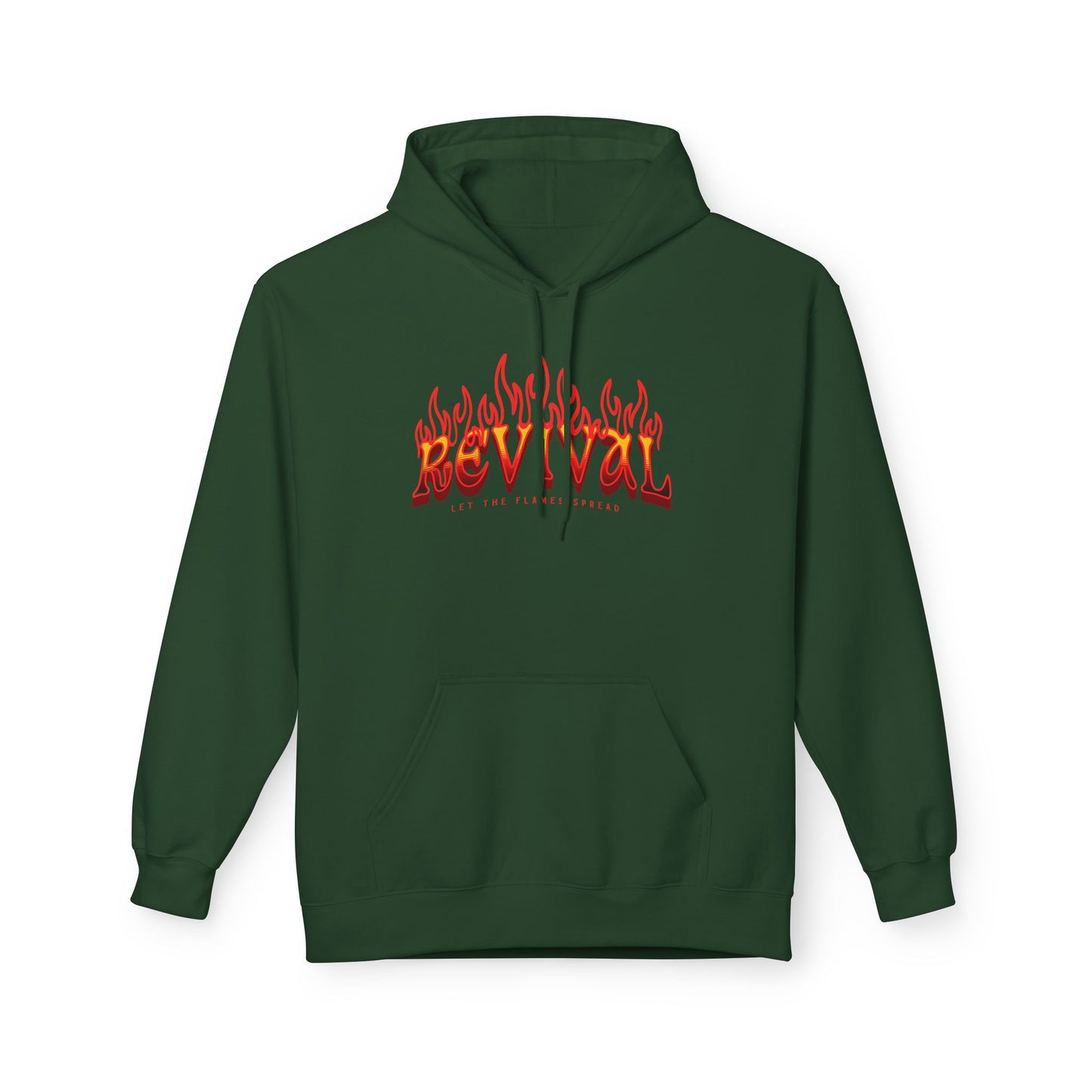 Revival Flame Fleece Hoodie - Unisex Outdoor Hoodie for Passionate Living