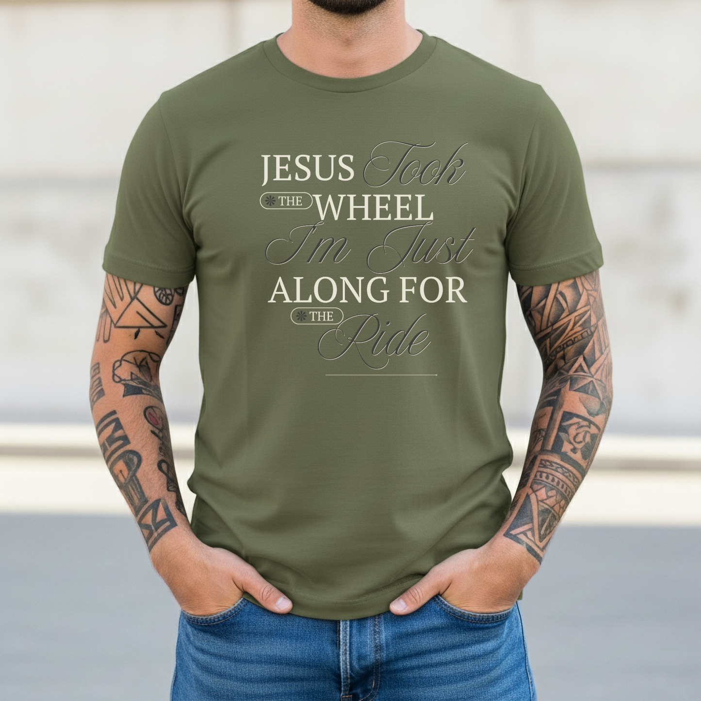 Jesus Took the Wheel | Christian Unisex Tee