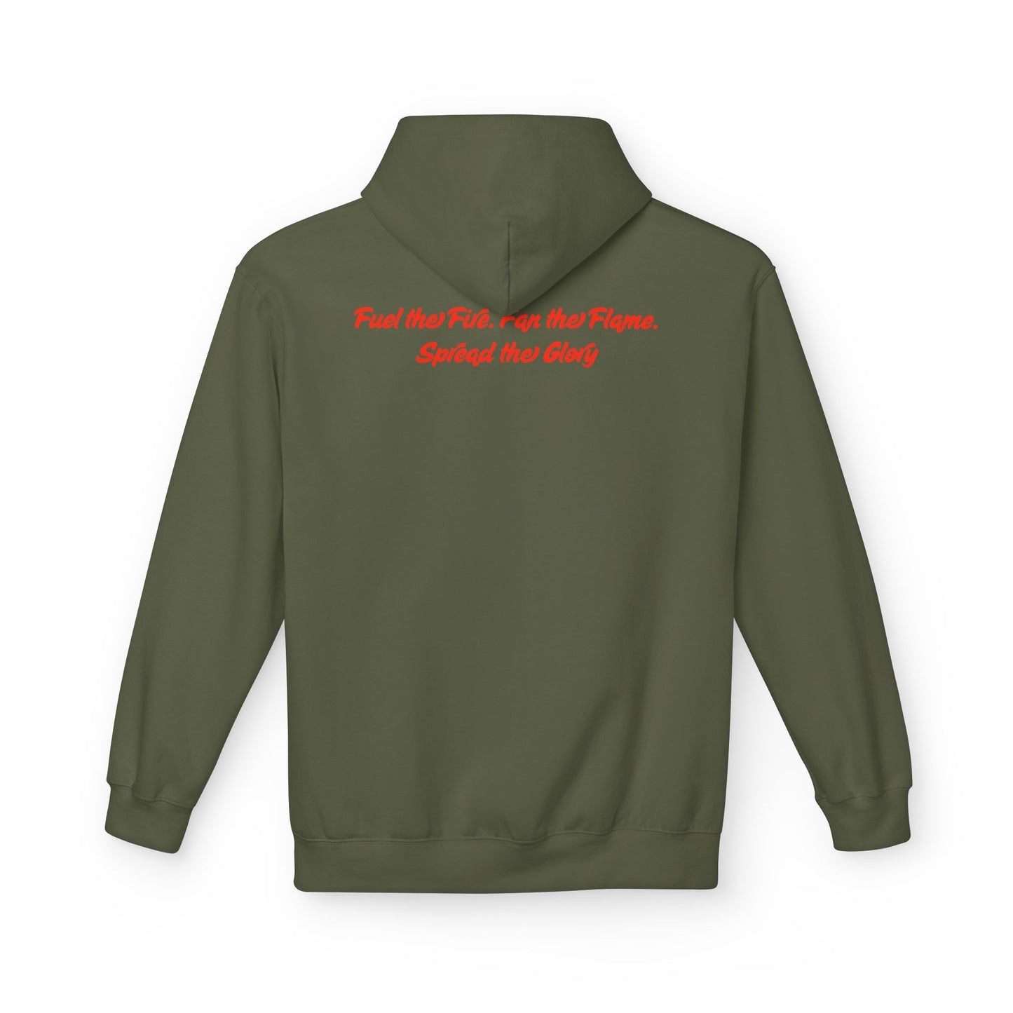 Revival Flame Fleece Hoodie - Unisex Outdoor Hoodie for Passionate Living