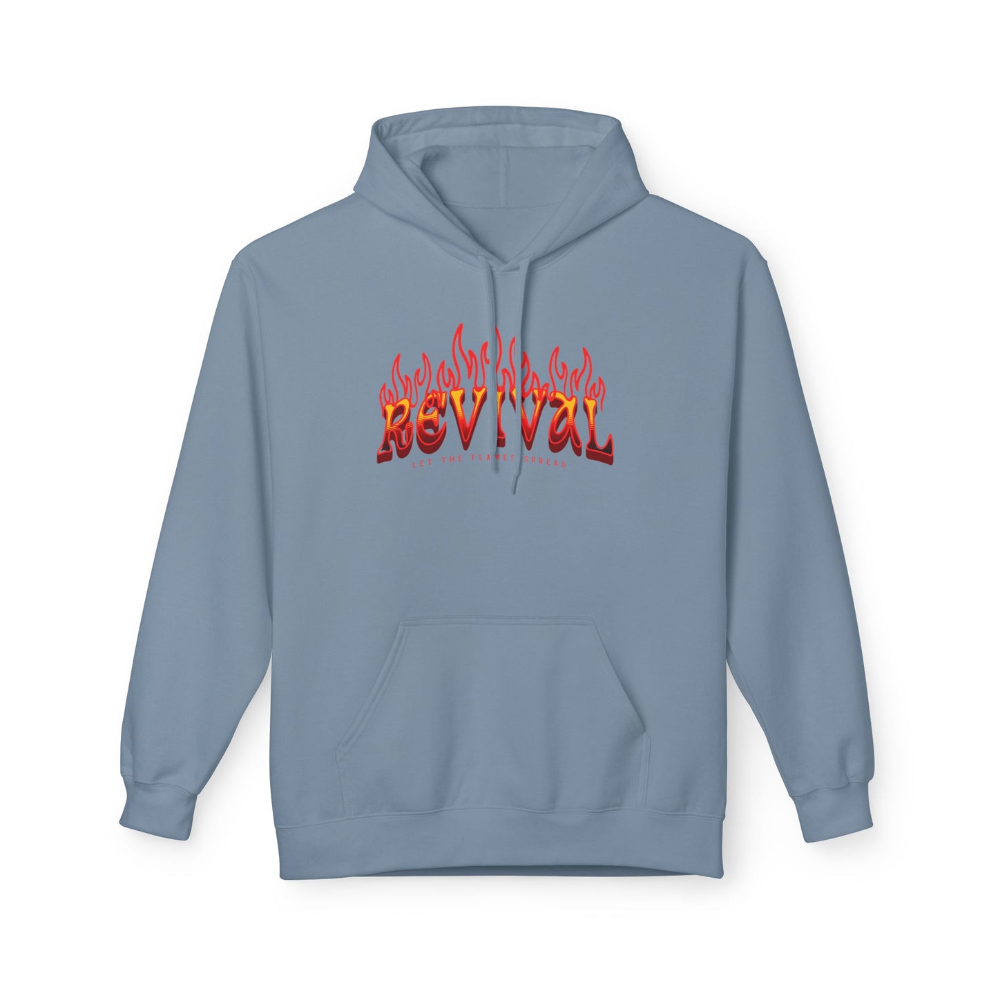 Revival Flame Fleece Hoodie - Unisex Outdoor Hoodie for Passionate Living