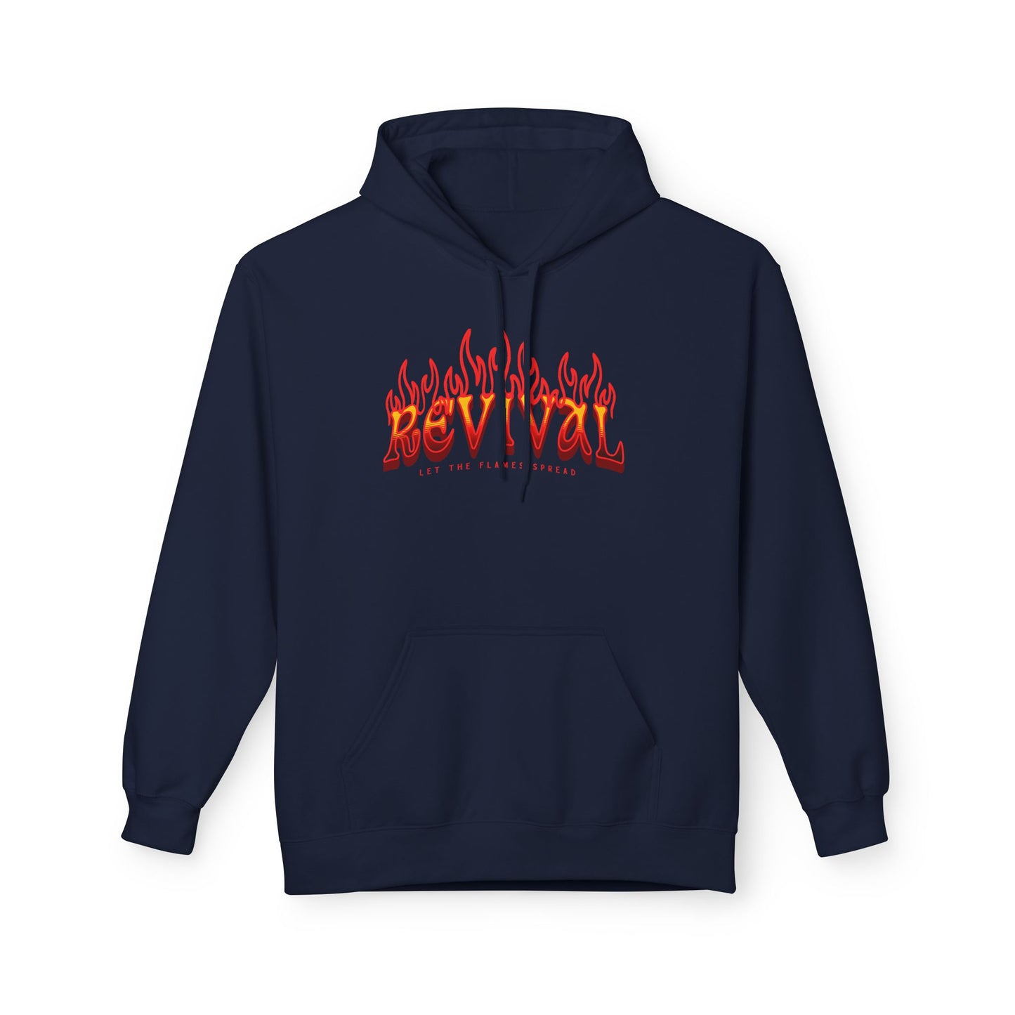 Revival Flame Fleece Hoodie - Unisex Outdoor Hoodie for Passionate Living