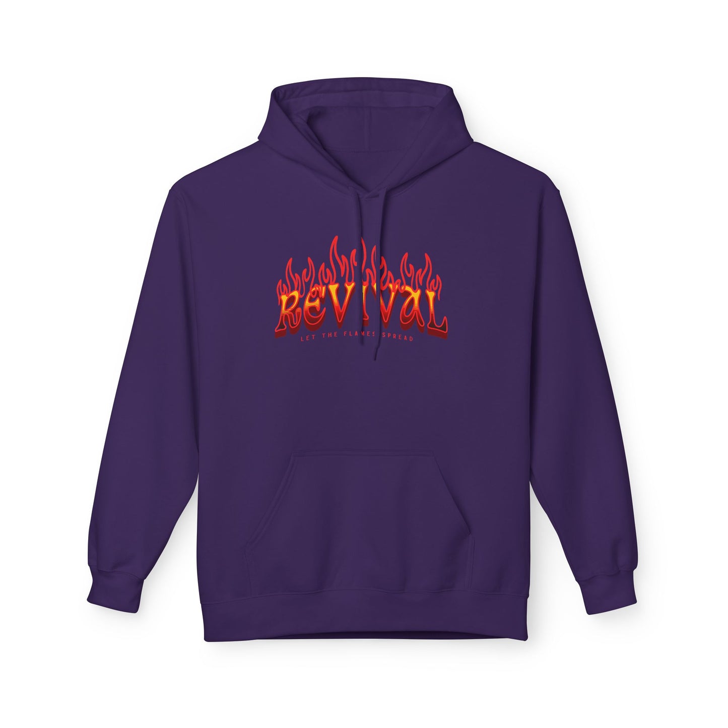Revival Flame Fleece Hoodie - Unisex Outdoor Hoodie for Passionate Living