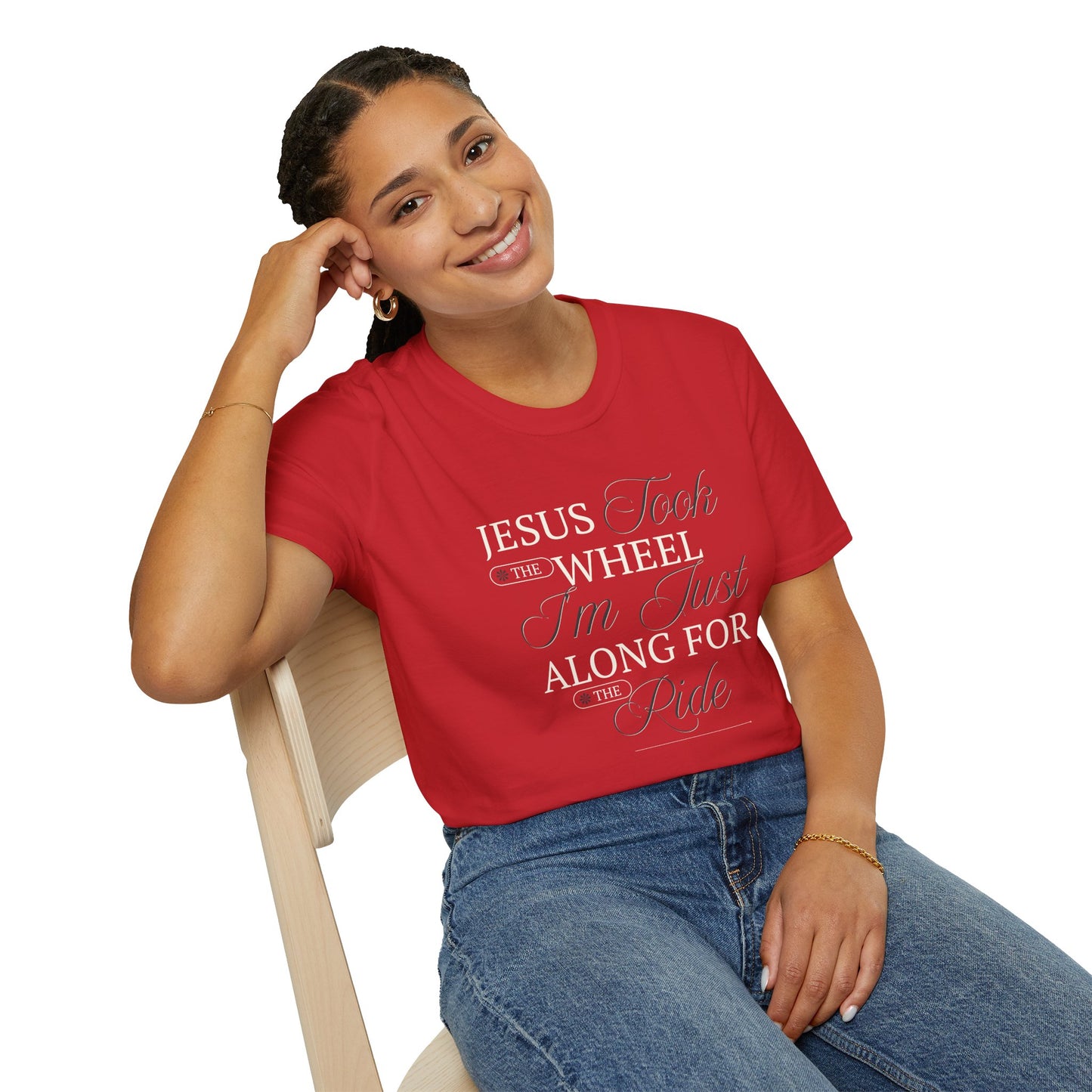 Jesus Took the Wheel Design - Christian Unisex Tee