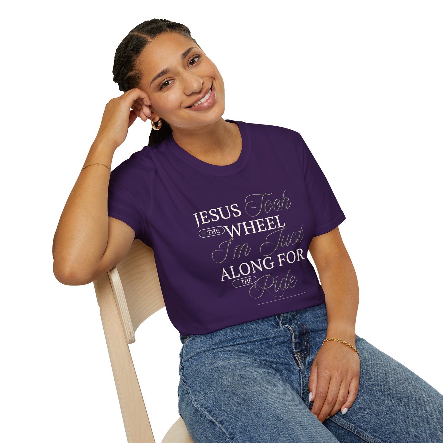 Jesus Took the Wheel Design - Christian Unisex Tee