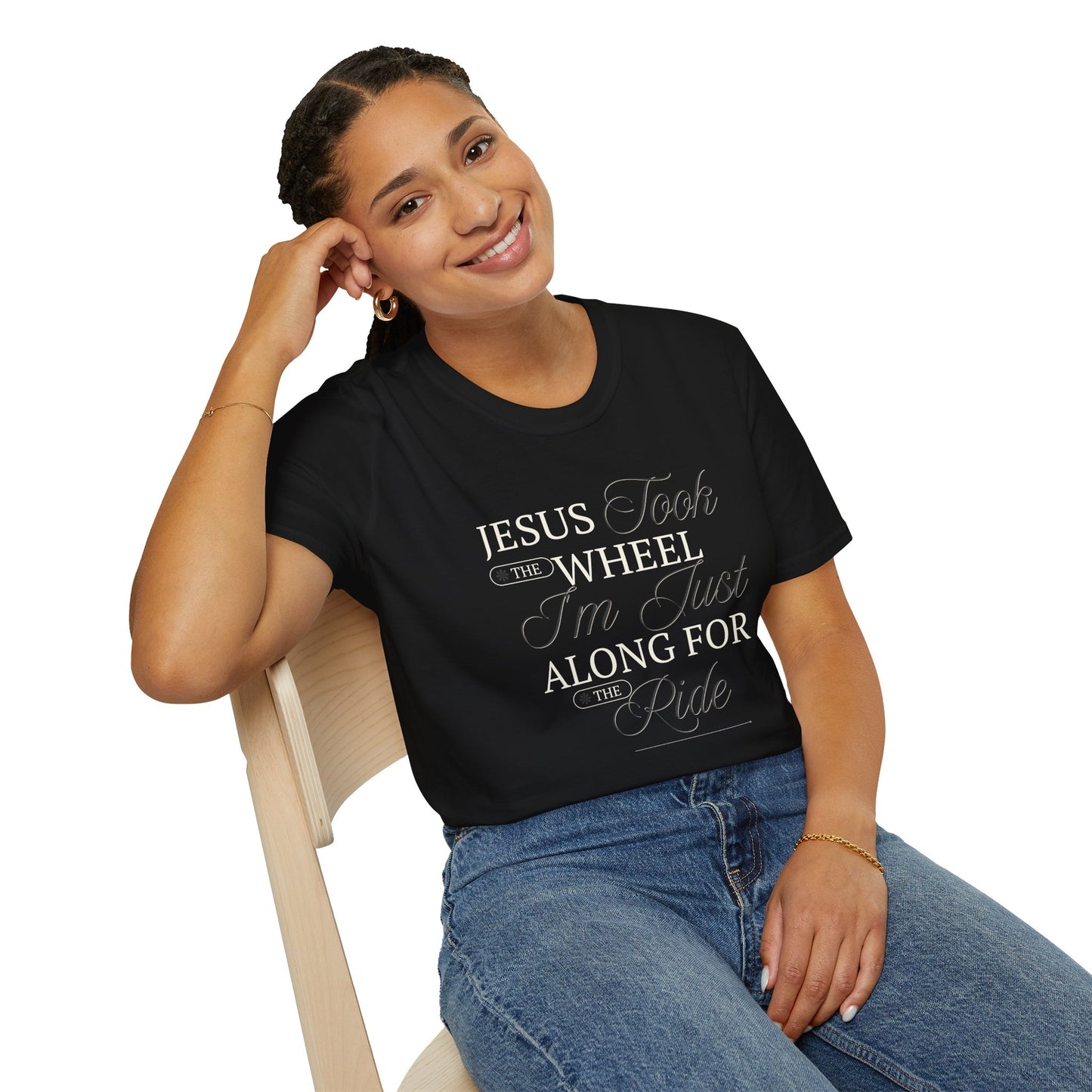Jesus Took the Wheel Design - Christian Unisex Tee