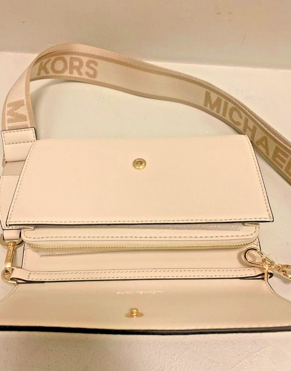 Michael Kors Women Lady Zip around Wallet Crossbody Bag Handbag Messenger Purse